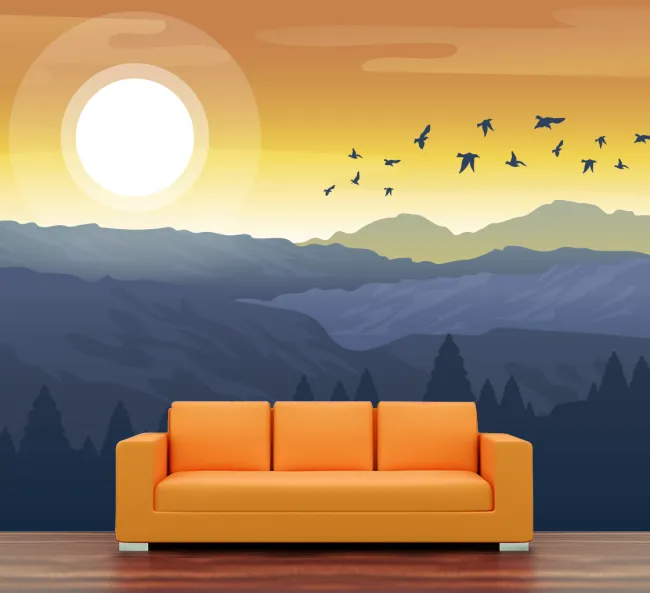 In vải dán tường UV liền mạch khổ 3.2 mét - PVC Free Seamless Polyester Wall Fabric