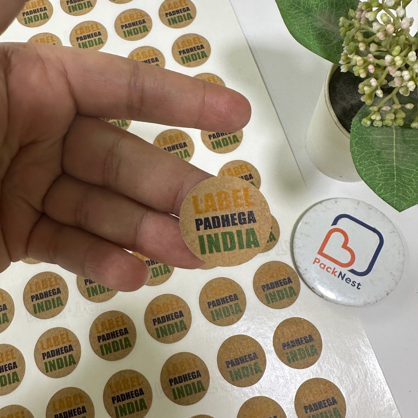 Tem giấy Kraft 2 màu – nhạt, đậm, cán bóng hoặc mờ – In lấy ngay trong ngày - Ảnh 15