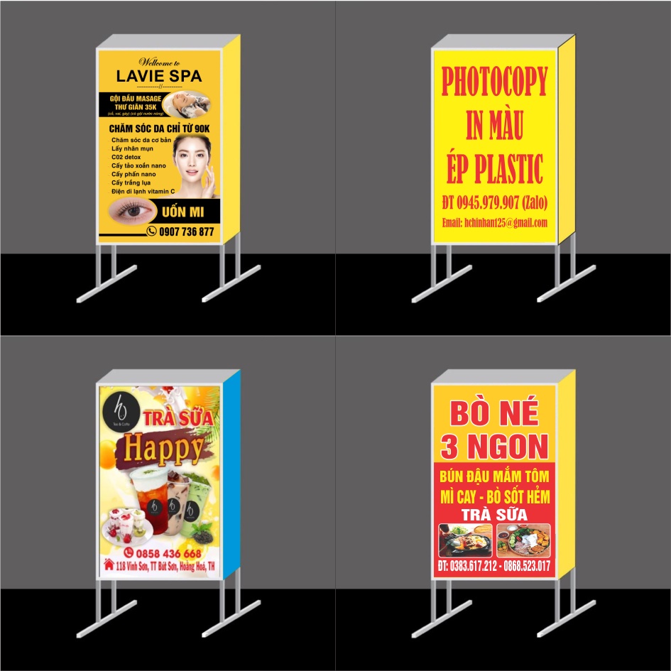Biển Quảng Cáo Hộp Đèn Khung Sắt In UV Đèn Led - Ảnh 8