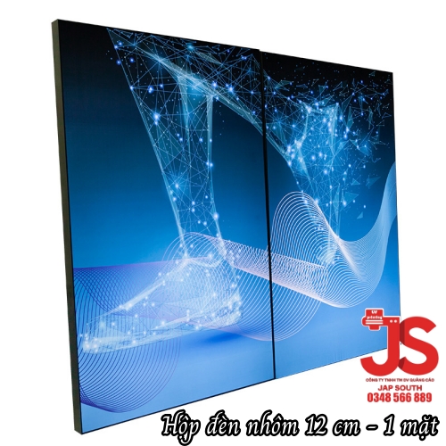 Hộp đèn vải 1 mặt độ dày 12cm - fabric light box 12 - Ảnh 3