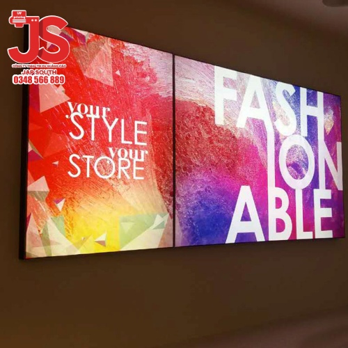 Hộp đèn vải 1 mặt độ dày 4 cm - fabric light box 4cm