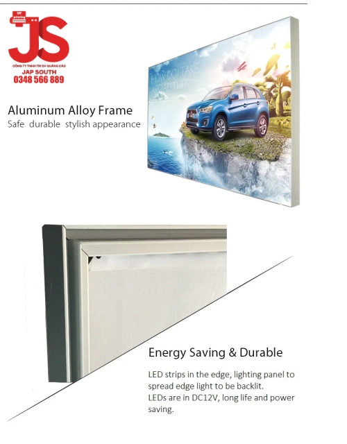 Hộp đèn vải 1 mặt độ dày 6cm - fabric light box 6cm - Ảnh 7