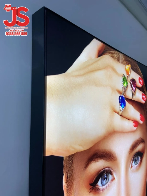 Hộp đèn vải 1 mặt độ dày 6cm - fabric light box 6cm - Ảnh 8