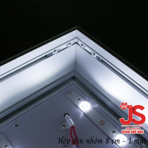 Hộp đèn vải 1 mặt độ dày 8 cm - fabric light box 8cm - Ảnh 7