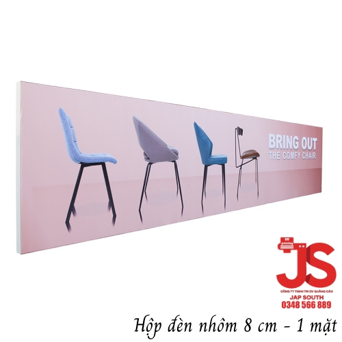 Hộp đèn vải 1 mặt độ dày 10 cm - fabric light box 10cm