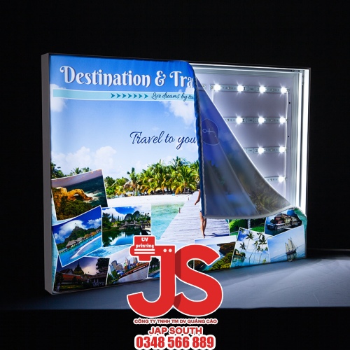 Hộp đèn vải 1 mặt độ dày 5 cm - fabric light box 5 cm - Ảnh 8