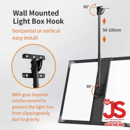 Kệ Treo, giá đỡ gắn trần cho Menu – Tranh Điện LED siêu mỏng - Ảnh 9