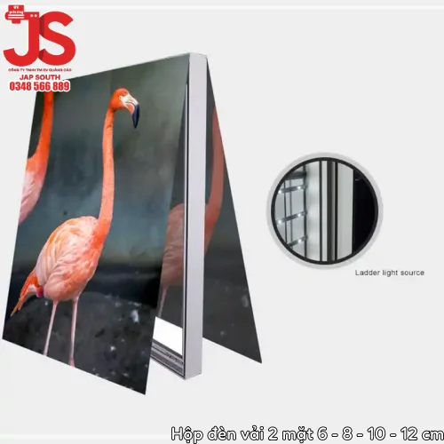 Hộp đèn vải Kapu hai mặt độ dày 6 - 8 - 10 - 12 cm - Ảnh 4